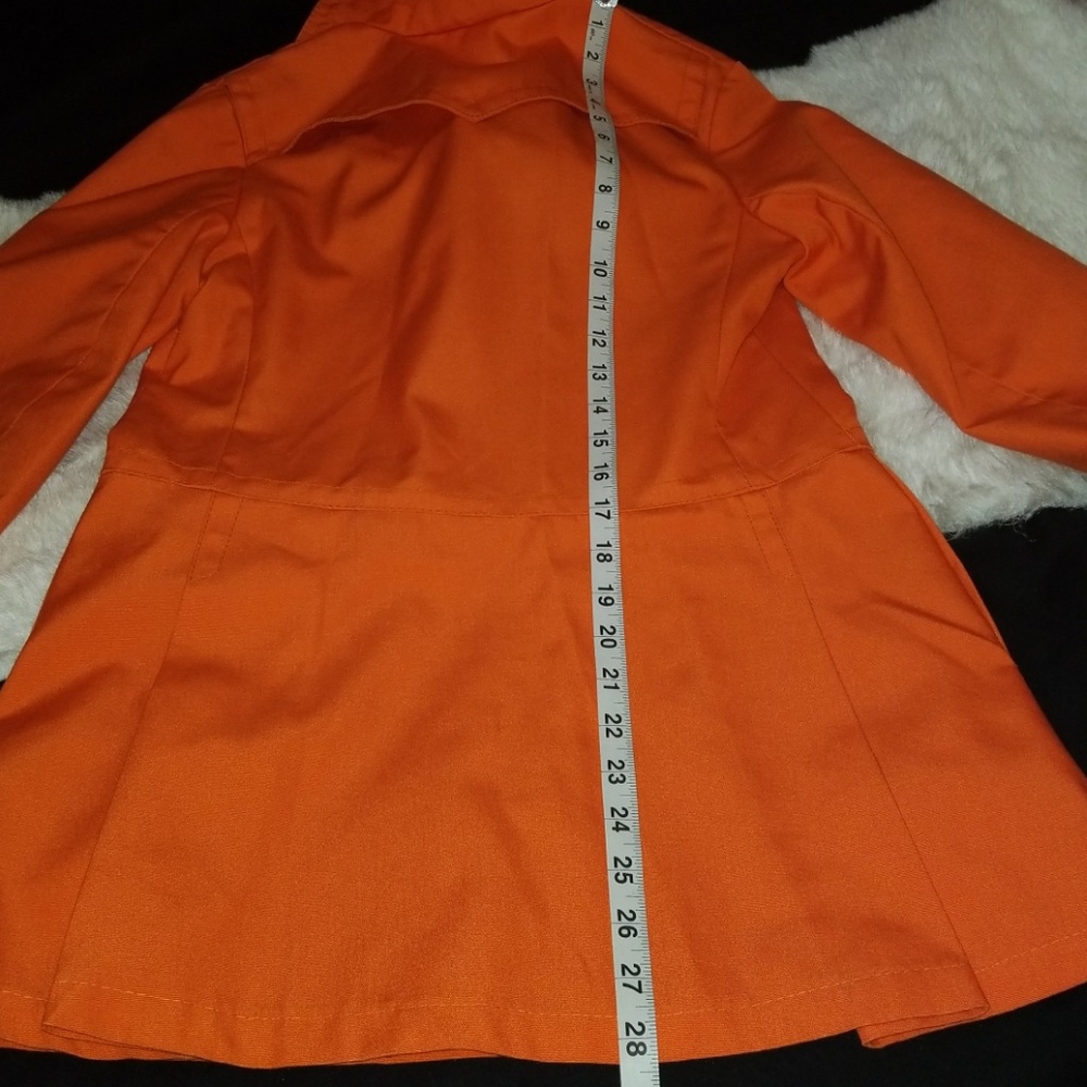 Vintage mod-style Tennessee Orange Trench - Picture 7 of 8